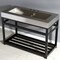 Fauceture KVSP4922A0 49" Stainless Steel Sink W/ Steel Console Sink Base, / Black KVSP4922A0 - alternate 4
